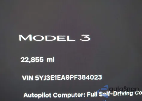 2023 Tesla Model 3 Rear-Wheel Drive from USA, damaged, VIN 5YJ3E1EA9PF384023